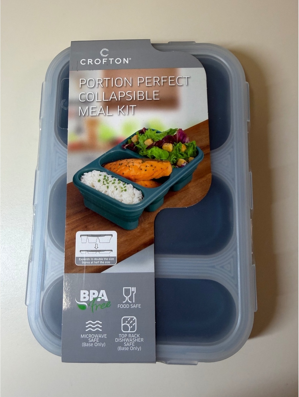 Crofton Portion Perfect Collapsible Meal Kit BPA Free Food Safe